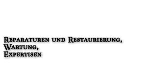 Reparaturen Restaurierung Wartung Expertisen